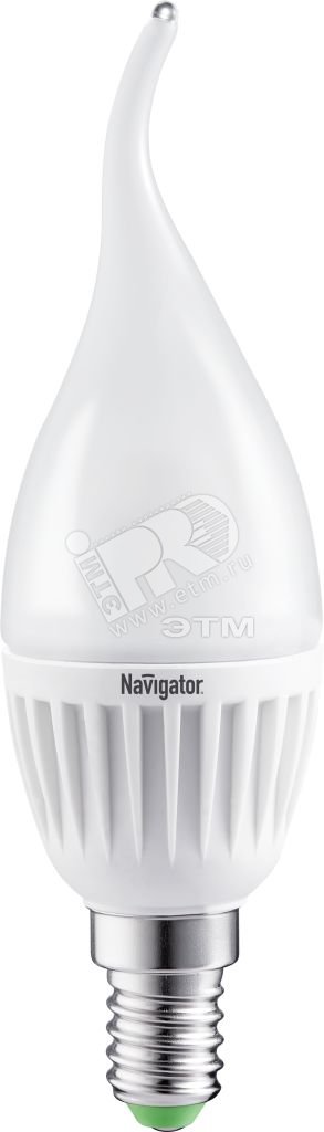 Лампа светодиодная LED 5вт E14 теплый матовая свеча на ветру (94496 NLL-P-FC37) Image